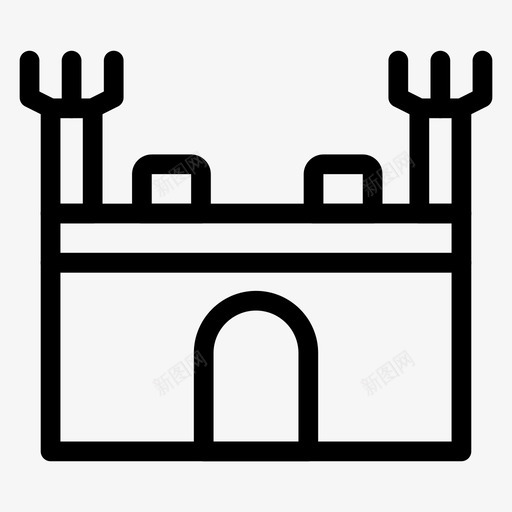 城堡建筑庆典图标svg_新图网 https://ixintu.com 地产 城堡 庆典 建筑 房地产 派对庆典线图标