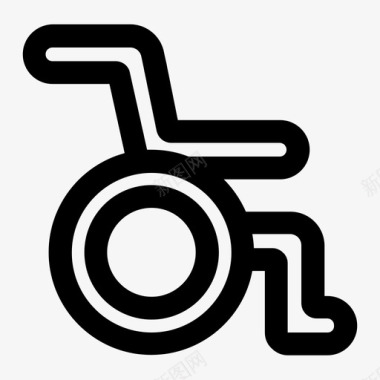 轮椅残疾医院图标图标
