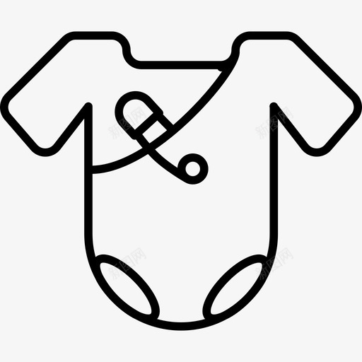 带别针的婴儿服装时尚新生儿图标svg_新图网 https://ixintu.com 带别针的婴儿服装 新生儿 时尚
