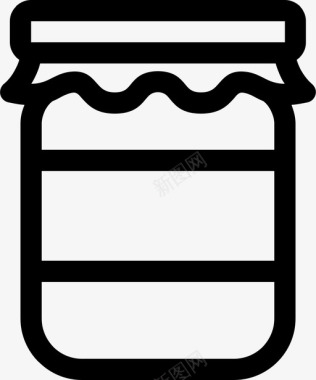 罐子果酱玻璃图标图标