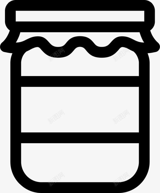 罐子果酱玻璃图标svg_新图网 https://ixintu.com 果酱 果酱罐子 玻璃 瓶子 罐子