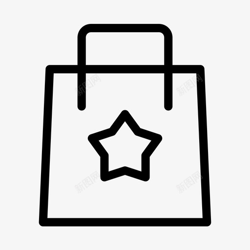 购物袋圣诞礼物手提包图标svg_新图网 https://ixintu.com 圣诞卷1 圣诞礼物 手提包 购物袋