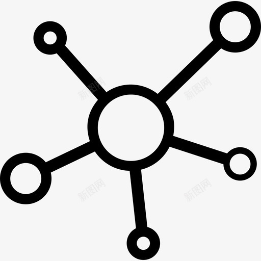 网络圆圈连接器图标svg_新图网 https://ixintu.com 圆圈 多媒体 接口 网络 连接器