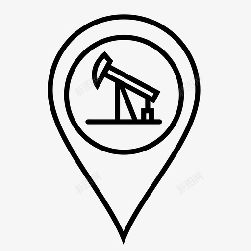 石油井架钻井井架地图标记svg_新图网 https://ixintu.com 地图指针 地图标记 工业 油井 石油井架 钻井井架