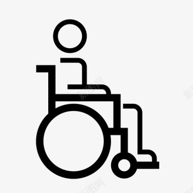 轮椅残疾人轮椅使用者图标图标