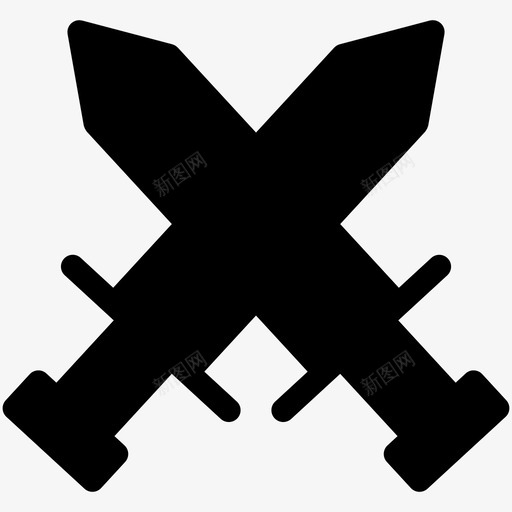 剑刀中世纪的武器图标svg_新图网 https://ixintu.com 中世纪的武器 刀 剑 武器填充物