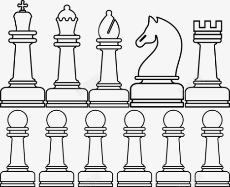 国际象棋体育国际象棋运动图标图标