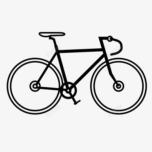自行车替代品公路自行车图标svg_新图网 https://ixintu.com 公路自行车 徒步旅行 时髦 替代品 自行车 运输