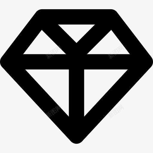 石头钻石形状网络应用图标svg_新图网 https://ixintu.com 形状 石头钻石 网络应用