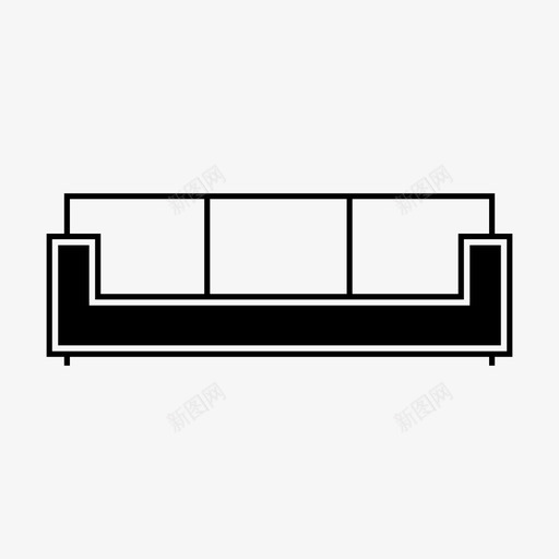 沙发内饰座椅图标svg_新图网 https://ixintu.com 内饰 座椅 沙发 沙发内饰