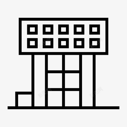 建筑城市建筑办公楼图标svg_新图网 https://ixintu.com 办公楼 城市建筑 建筑 房地产