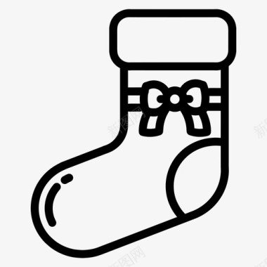 长袜圣诞节礼物图标图标