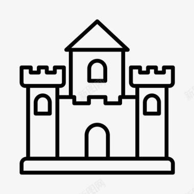 城堡童话幻想图标图标