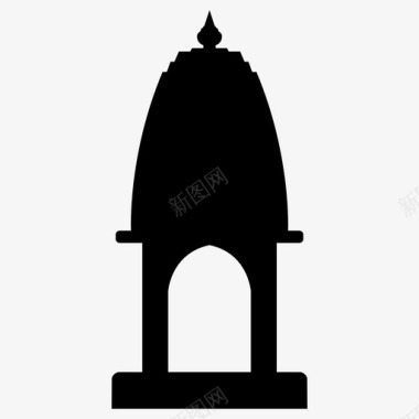 庙宇神印度教图标图标