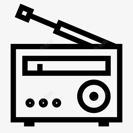 收音机数字收音机在线收音机图标svg_新图网 https://ixintu.com 在线收音机 收音机 数字收音机 电台 网络收音机