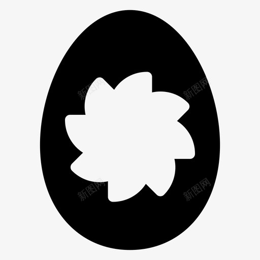 复活节吃蛋图标svg_新图网 https://ixintu.com 吃 复活节 复活节标志 蛋 食物