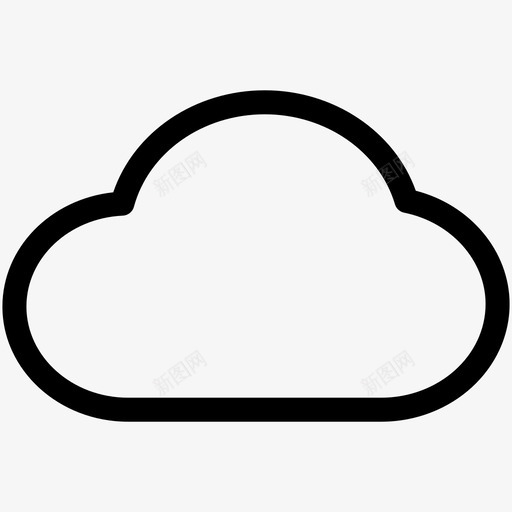 云气象轮廓图标svg_新图网 https://ixintu.com 云 气象轮廓