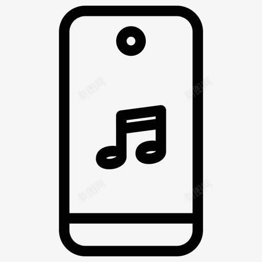 手机音乐手机图标svg_新图网 https://ixintu.com 手机 手机音乐
