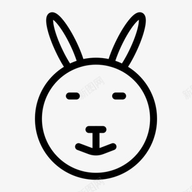 动物兔子庆祝图标图标