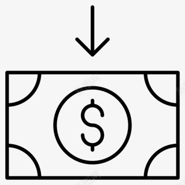 金融银行现金图标图标