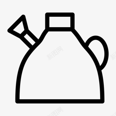 水壶庆祝厨房用具图标图标