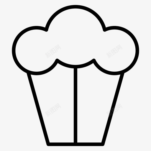 纸杯蛋糕甜食厨房用具薄图标svg_新图网 https://ixintu.com 厨房用具薄 甜食 纸杯蛋糕