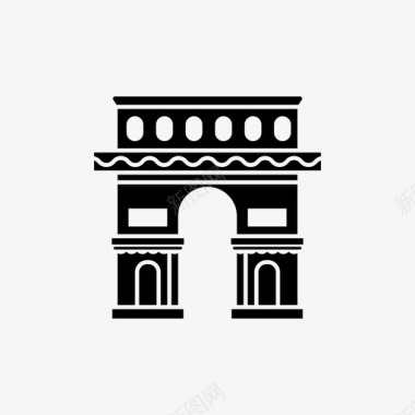 凯旋门法国纪念碑图标图标