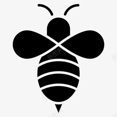 蜜蜂虫子生态图标图标