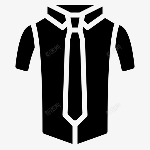 衬衫和领带服装男式图标svg_新图网 https://ixintu.com smart 服装 男式 男装实心 衬衫和领带