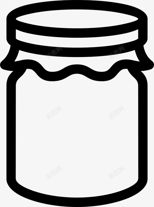 罐子果酱果酱罐子图标svg_新图网 https://ixintu.com 果酱 果酱罐子 玻璃 瓶子 罐子