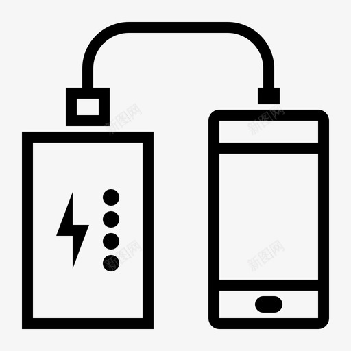 便携式充电器电池外置图标svg_新图网 https://ixintu.com 便携式充电器 包装 外置 手机配件 电池