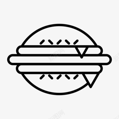 芝士汉堡快餐餐图标图标