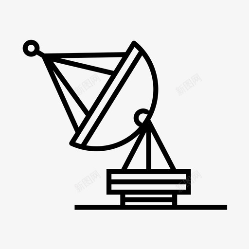 卫星军事防护图标svg_新图网 https://ixintu.com 信号 军事 卫星 太空图标 防护 雷达