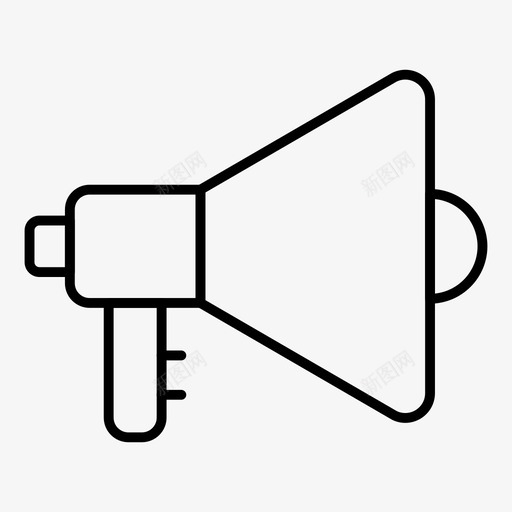 响亮公告庆祝图标svg_新图网 https://ixintu.com 公告 响亮 庆祝 扩音器 扬声器 派对庆祝细线图标