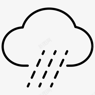 下雨天气稀薄图标图标