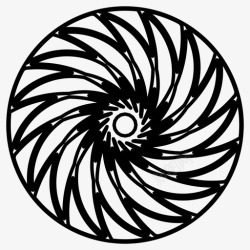 纺锤旋转运动抽象黑洞图标高清图片