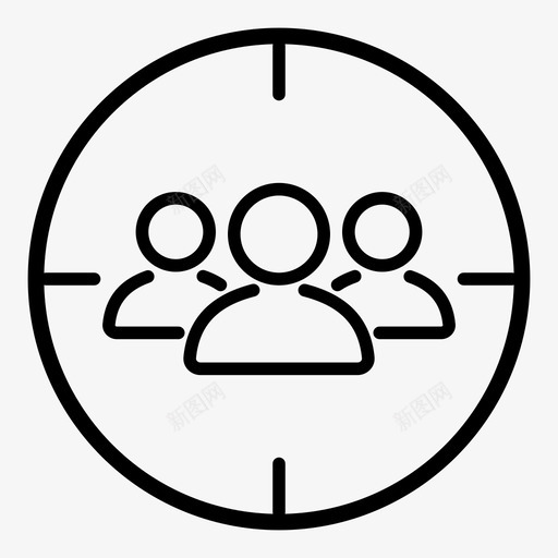 焦点营销客户人员图标svg_新图网 https://ixintu.com 人员 客户 概要搜索引擎优化 焦点营销 用户