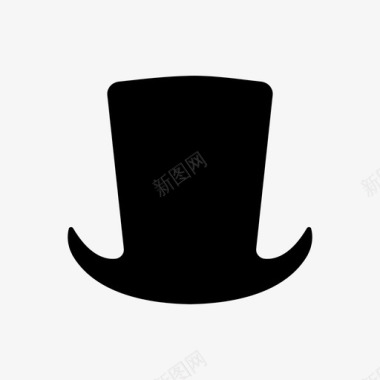 圆柱帽绅士图标图标