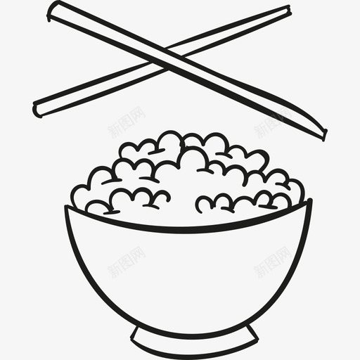 双筷子中餐食物小酒馆和餐厅图标svg_新图网 https://ixintu.com 双筷子中餐 小酒馆和餐厅 食物