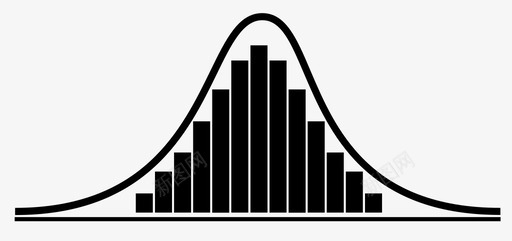 高斯分布钟形曲线数据图标svg_新图网 https://ixintu.com 数据 正态分布 钟形曲线 高斯分布