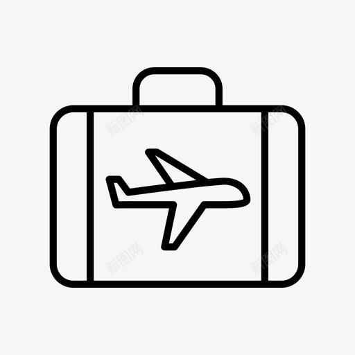 手提箱上的飞机行李日记图标svg_新图网 https://ixintu.com 手提箱上的飞机 旅行 日记 行李