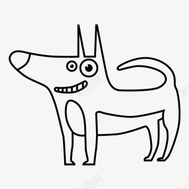 快乐的狗动物宠物图标图标