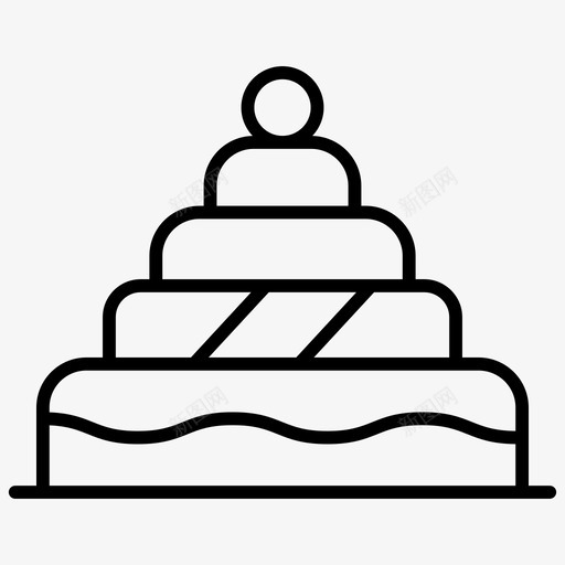结婚蛋糕生日庆祝图标svg_新图网 https://ixintu.com 庆祝 生日 结婚蛋糕 聚会