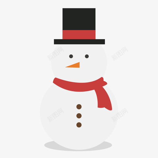 Snowmansvg_新图网 https://ixintu.com Snowman 填充 扁平 多色 精美 可爱