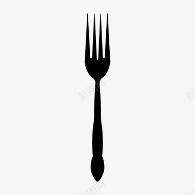 叉子吃饭野餐图标图标