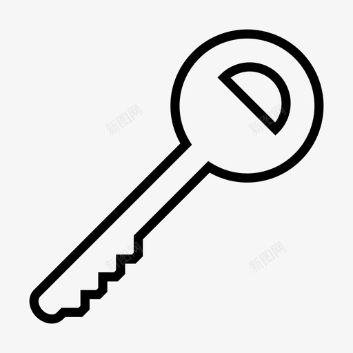 车钥匙点火安全图标svg_新图网 https://ixintu.com 安全 点火 解锁 车钥匙
