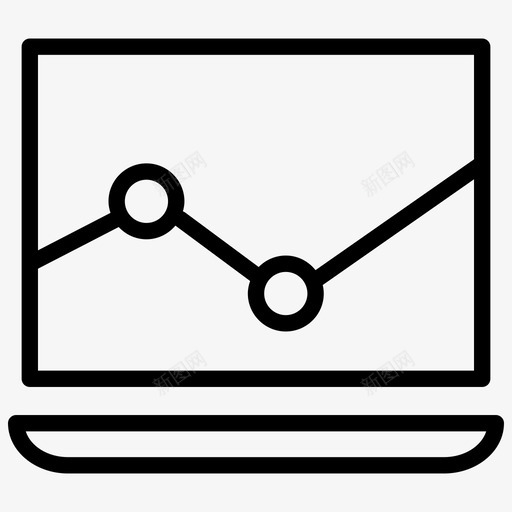 图表分析笔记本电脑图标svg_新图网 https://ixintu.com 业务精简 分析 图表 笔记本电脑 统计