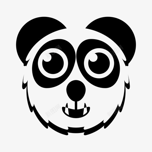熊猫大眼睛可爱图标svg_新图网 https://ixintu.com 可爱 大眼睛 按键 熊猫