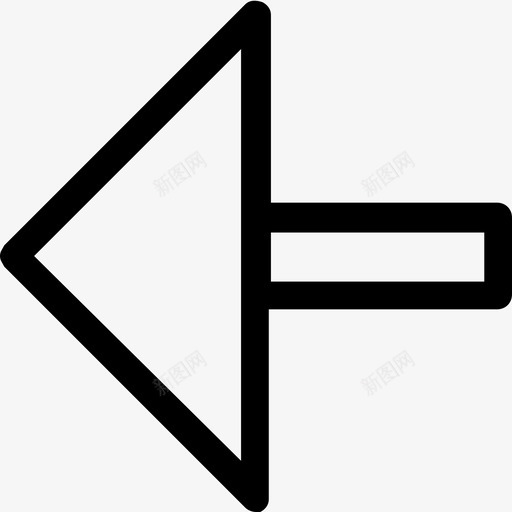 左三角形箭头箭头形状图标svg_新图网 https://ixintu.com 左三角形箭头 箭头形状