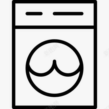 洗衣机干净超级简单图标图标